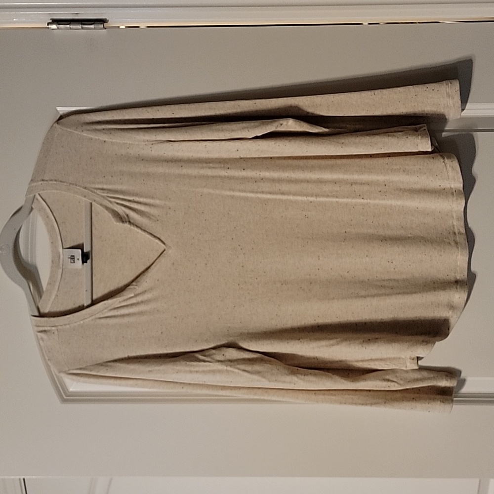 CAbi Ribbed Oatmeal Tee